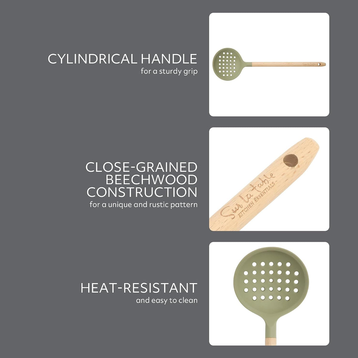 Sur La Table Kitchen Essential Mealcraft Silicone Spatula - Juniper Green