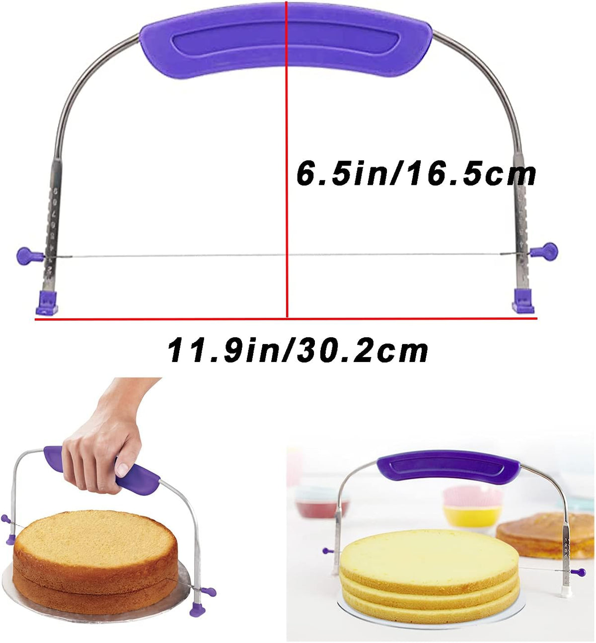 Professional 10-Inch Stainless Steel Cake Leveler & Slicer Baking Tool