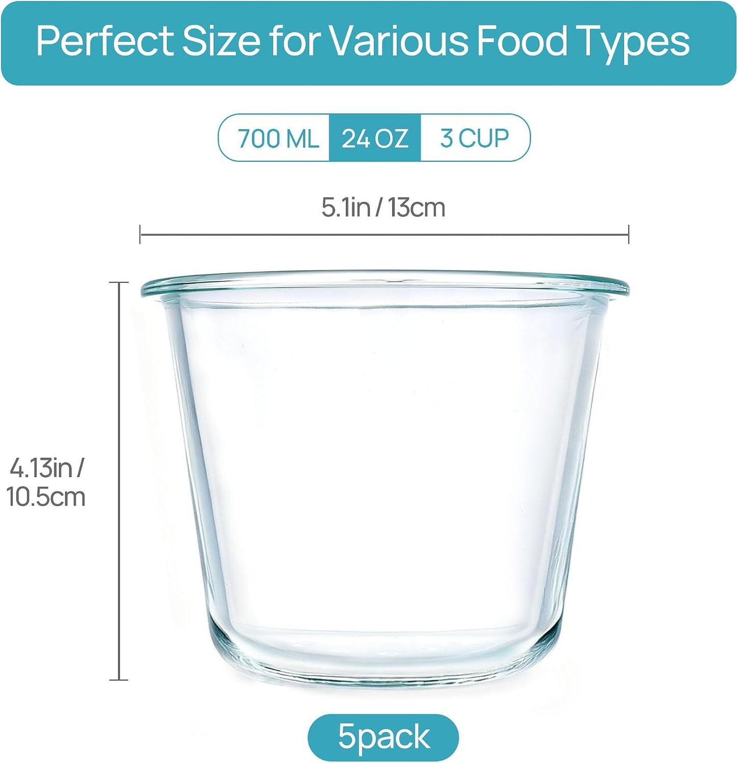 Vtopmart 10 Pack 35oz Glass Food Storage Containers with Lids, Meal Prep Containers, Airtight Reusable Lunch Container Set, Safe for Oven, Microwave, Freezer, and Dishwasher, Grey