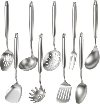Newness Metal Fish Turner Spatula Stainless Steel for Kitchen Use, Small Griddle Egg Spatula, Flexible, Polished Metal, Corrosion Resistant, Kitchen Slotted Turner with Thin Edge Ideal for Turning,11"