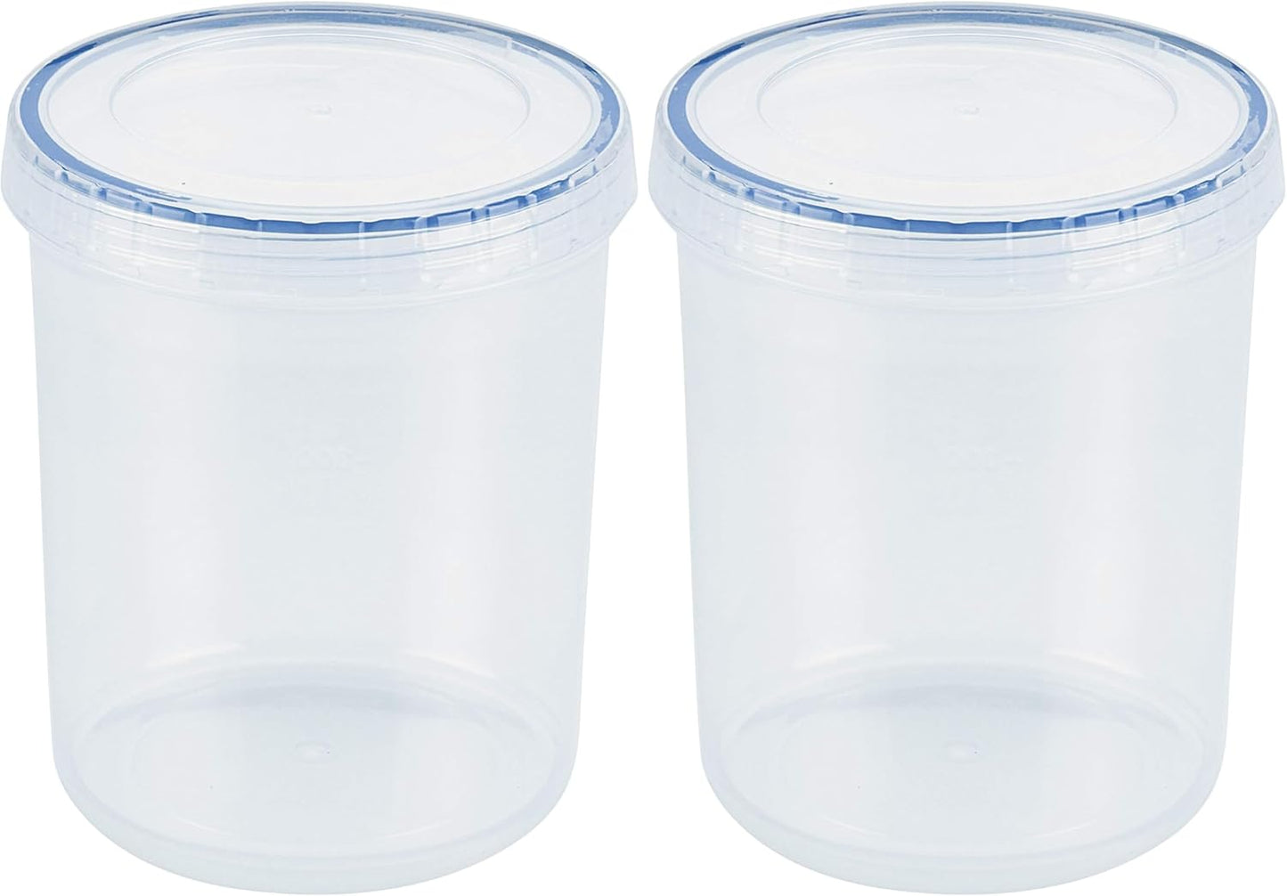 LOCK & LOCK Easy Essentials Twist Food Storage lids/Airtight containers, BPA Free, Tall-30.4oz Clear