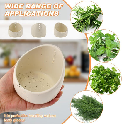 Ceramic Herb Stripper – w/Round Holes for Kale/Cilantro/Thyme/Parsley