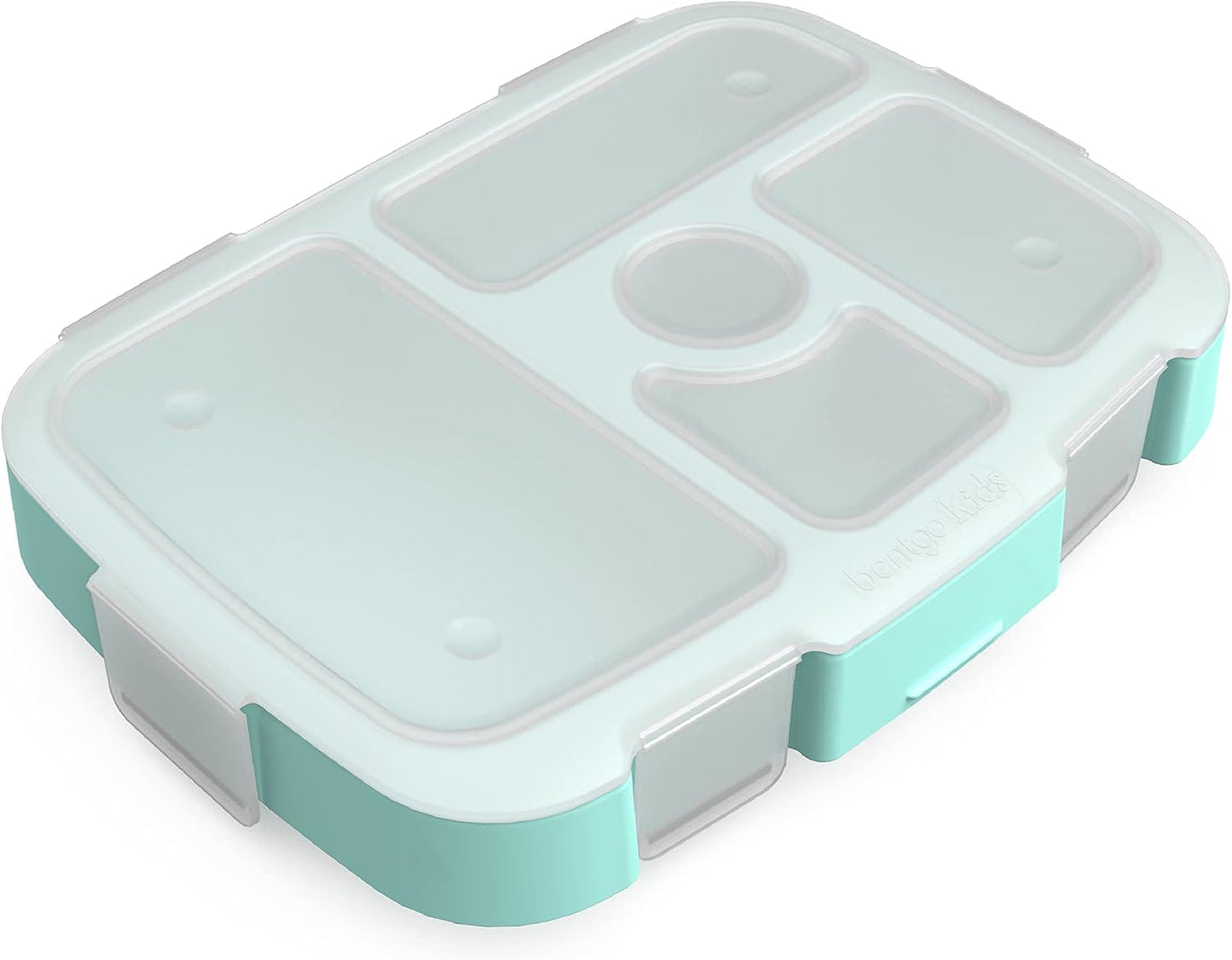 Bentgo® Kids Prints Tray with Transparent Cover - Reusable, BPA-Free, 5-Compartment Meal Prep Container with Built-In Portion Control for Healthy Meals At Home & On the Go (Mermaids in the Sea)