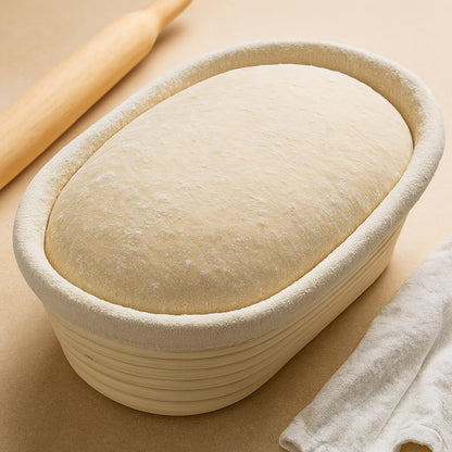 Saint Germain Bakery 10-Inch Oval Banneton Proofing Basket with Liner