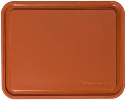 KitchenAid Classic Plastic Cutting Board with Perimeter Trench and Non Slip Edges, Dishwasher Safe, 12 inch x 18 inch, Gray