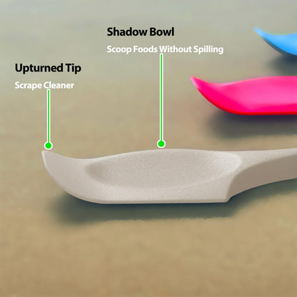 Mini Silicone Spatula, 8" Curved Small Spatula with Shallow Bowl, Mixed,4Pc