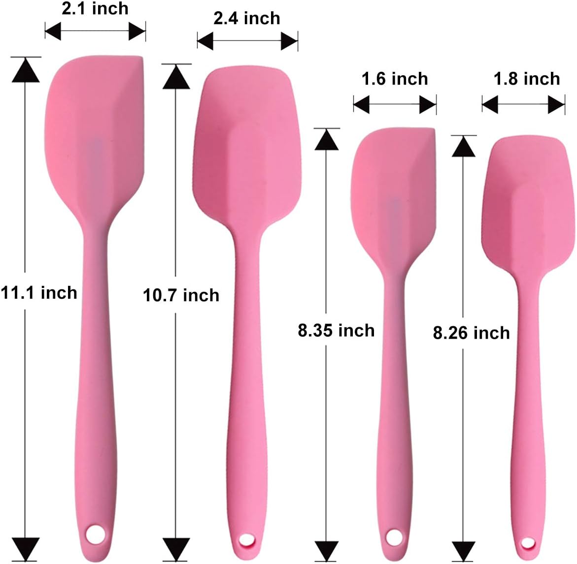Silicone Spatulas Set, Rubber Spoon Spatula Heat Resistant Spoonula One Piece Design Seamless Spatula Non-Stick Scrapers Baking Mixing Tool (Dark Blue)
