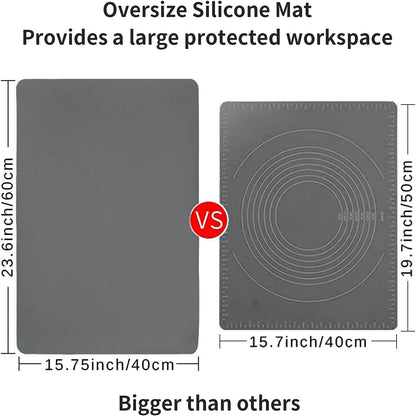 Extra Large Silicone Mats for Kitchen Counter, 27.6'' x 19.7'' Nonskid Silicone Placemats for Kids, Nonstick Purple Silicone Mat for Baking Crafts, Silicone Dab Mat Heat Resistant, 1Pack - Colors B