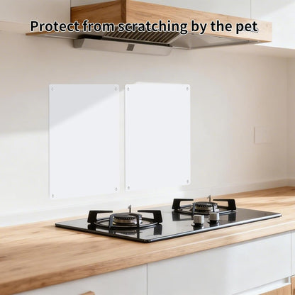 Stainless Steel Stove Backsplash, Kitchen Splatter Shield Silver 12"x16"