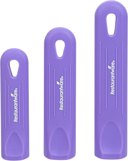 Restaurantware Silicone Pan Handle Cover Set 1-Count Heat-Resistant Removable Pan Handle Grips, Ergonomic Non-Slip Green Handle Protectors for Fry Pans and Sauce Pans