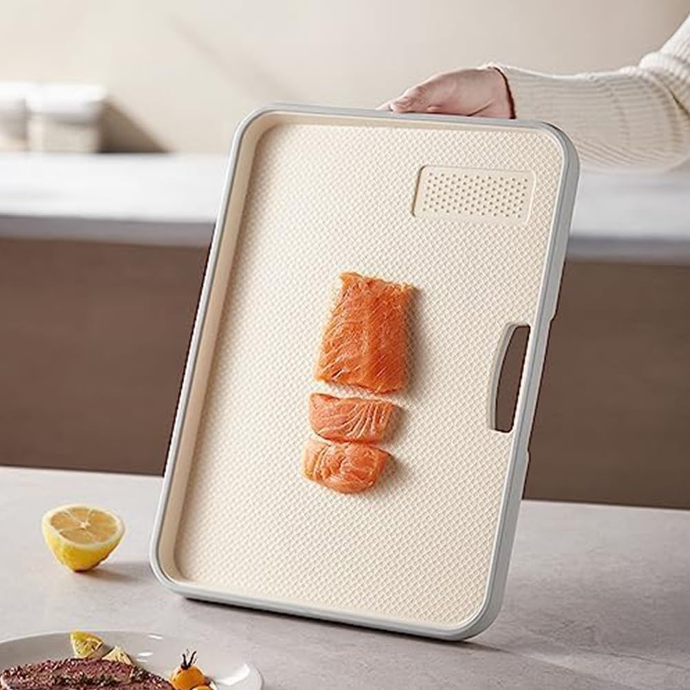 Heavy Duty Double Sided Cutting with Non-Slip Features Effortless Food Handling (26 * 36cm) - Perfect All Cooking Needs(28 * 40cm)