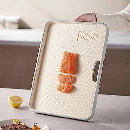 Heavy Duty Double Sided Cutting with Non-Slip Features Effortless Food Handling (26 * 36cm) - Perfect All Cooking Needs(28 * 40cm)