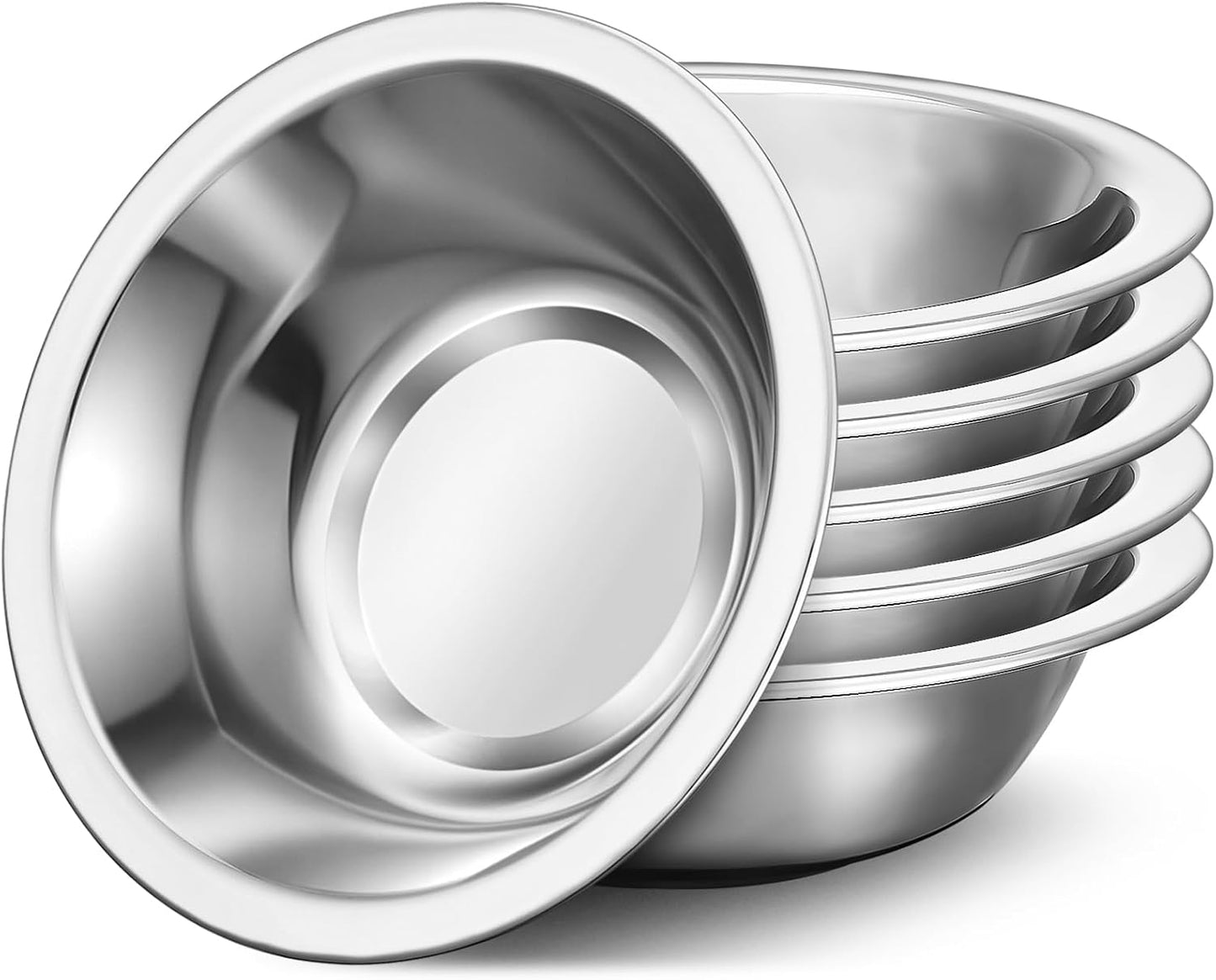 304(18/8) Stainless Steel Mixing Bowls for Kitchen, 4 Pack 7.8" 28.89 fl.oz Metal Mixing Bowls Set Stackable for Baking Serving Cooking Food Prep Storage Dishwasher Safe Heavy Duty