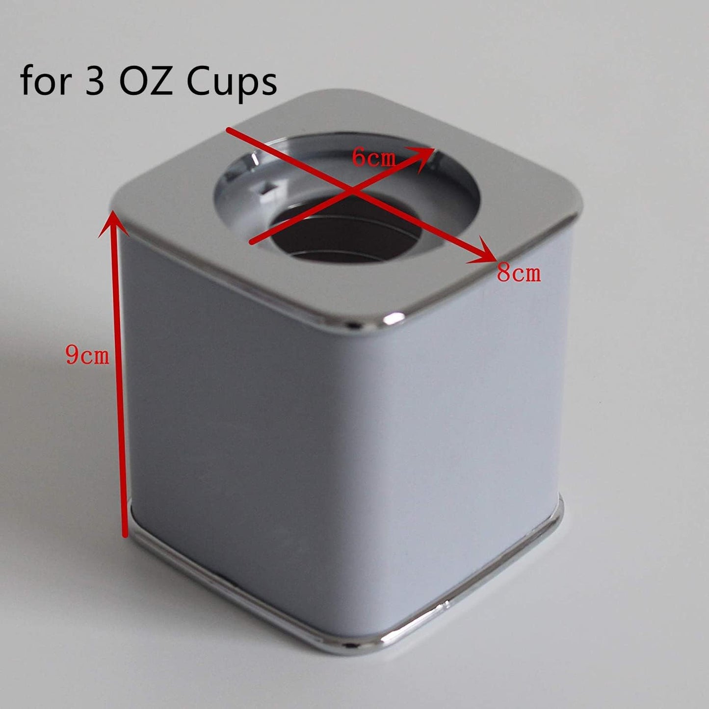Cup Dispenser, Disposable Paper Cup Dispenser for 3 Ounce or 5 Ounce Bath Cups, with 20 pcs 3 oz Cups Sliver