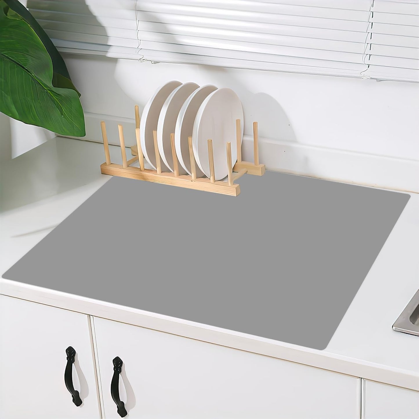 Super Large Silicone Mat, 120"x24" Silicone Mats for Kitchen Counter, Non-slip Heat Resistant Mat,Thicken Kitchen Counter Mat, Waterproof Countertop Protector for Craft (Black)