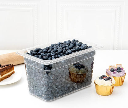 Restaurantware-2.5 Inch Deep Food Pans, 1 1/6 Size Commercial Food Storage Container - Freezable, Break-Resistant, Clear Plastic Cold Pans, Dishwashable, For Kitchens, Restaurants, Or Cafeterias