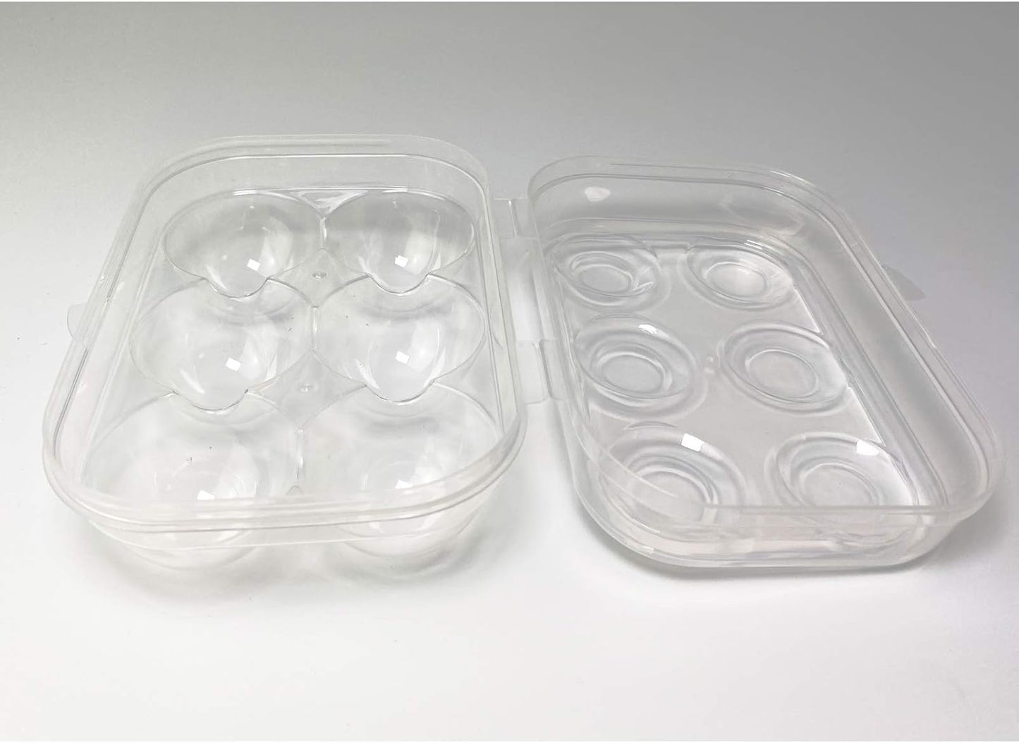 JAMOR 6 Grid Egg Storage Box Refrigerator Crisper Egg Protection Box Portable Egg Carriage Container For Camping Picnic Essential (Blue)