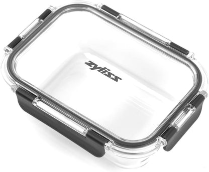 Zyliss Glass Food Storage Container 12.5oz, Shatter Resistant Borosilicate Glass, Airtight Leakproof Tritan Lid, BPA Free, Microwave, Freezer & Dishwasher Safe