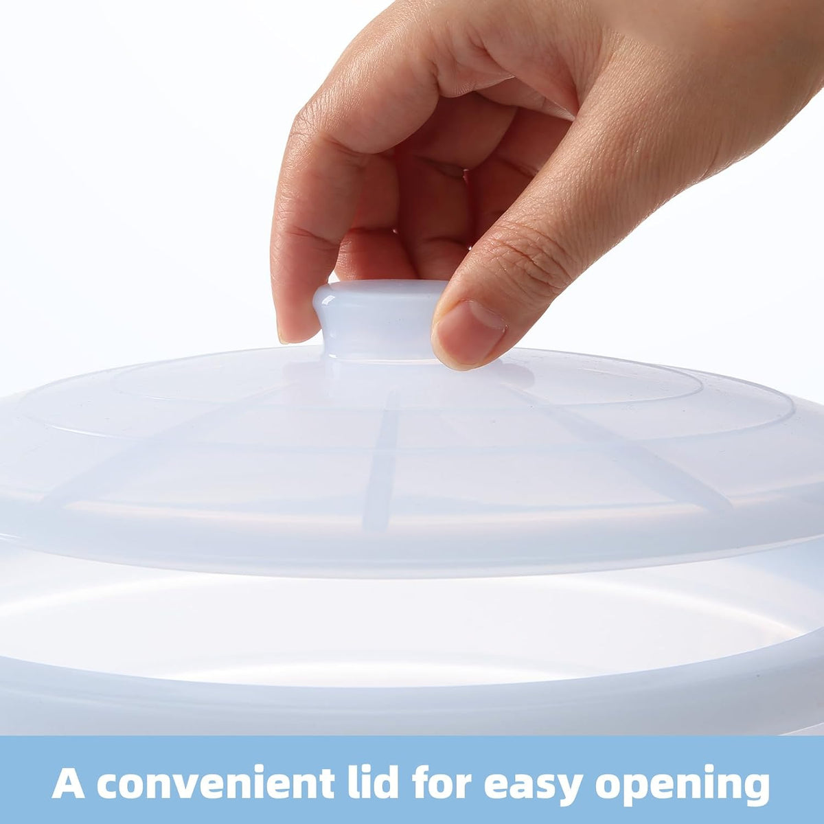 Silicone Microwave Steamer Collapsible Cooker for Vegetables Fish Prep Meal