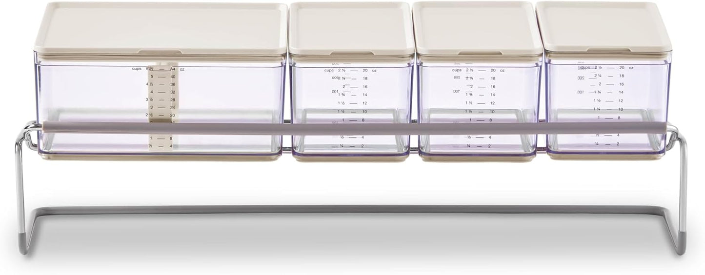DASH Prepdeck Lite White Stone Meal Prep Station Set 6.75 x 21.6 x 6.5 Inches