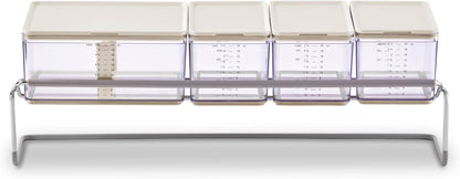DASH Prepdeck Lite White Stone Meal Prep Station Set 6.75 x 21.6 x 6.5 Inches