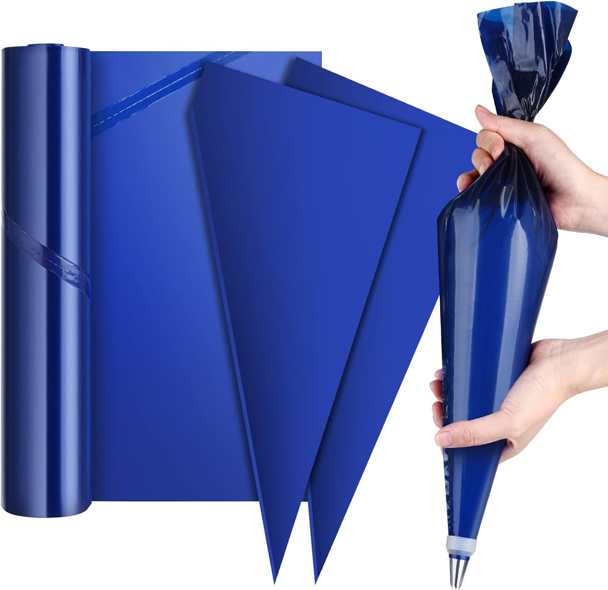 ELECLAND Disposable Piping Bags, Dark Blue