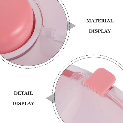 Kids Snack Box with Dividers, Portable Food Grade Fruit Container with Lid, Rotating Snack Tray for Family Gatherings, Holiday Parties, Toddler Use Pink