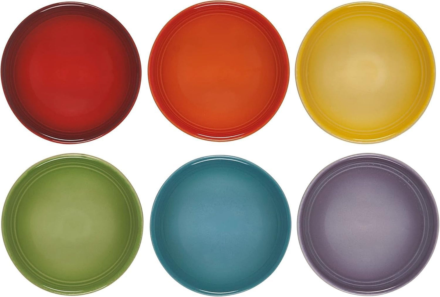 Le Creuset Stoneware Set Of 6 Vancouver Pinch Bowls, Pastel Multi Color