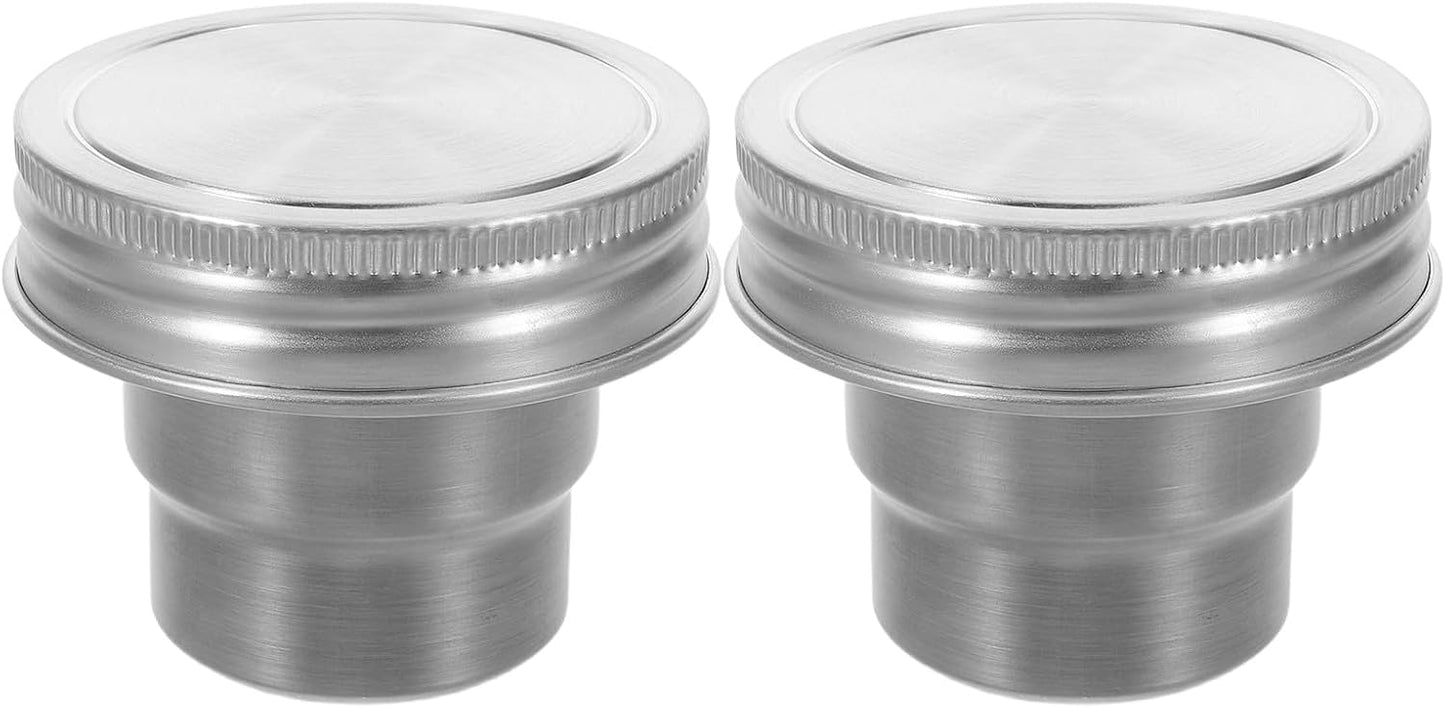 Kichvoe 2 Sets Mason Jar Stainless Steel Divider - 86ml Meal Prep Jar Insert Dressing Cup For Veggies Salads Dips And Snacks Food Separator