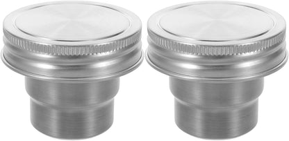 Kichvoe 2 Sets Mason Jar Stainless Steel Divider - 86ml Meal Prep Jar Insert Dressing Cup For Veggies Salads Dips And Snacks Food Separator