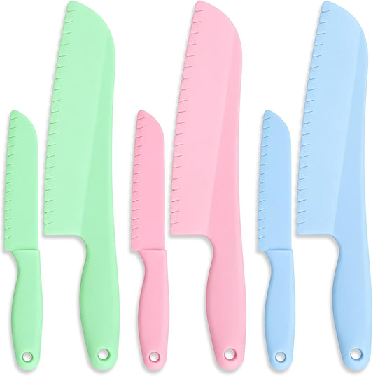 6-Piece Lettuce Knife, Plastic Knife for Cutting Lettuce, Prevents Browning