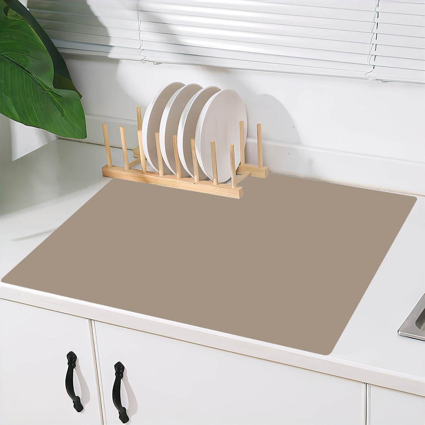 Super Large Silicone Mat, 120"x24" Silicone Mats for Kitchen Counter, Non-slip Heat Resistant Mat,Thicken Kitchen Counter Mat, Waterproof Countertop Protector for Craft (Black)