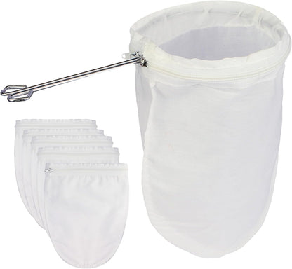 Fine Mesh Strainer, 3Pcs Cloth Strainer Bags with Steel Handle