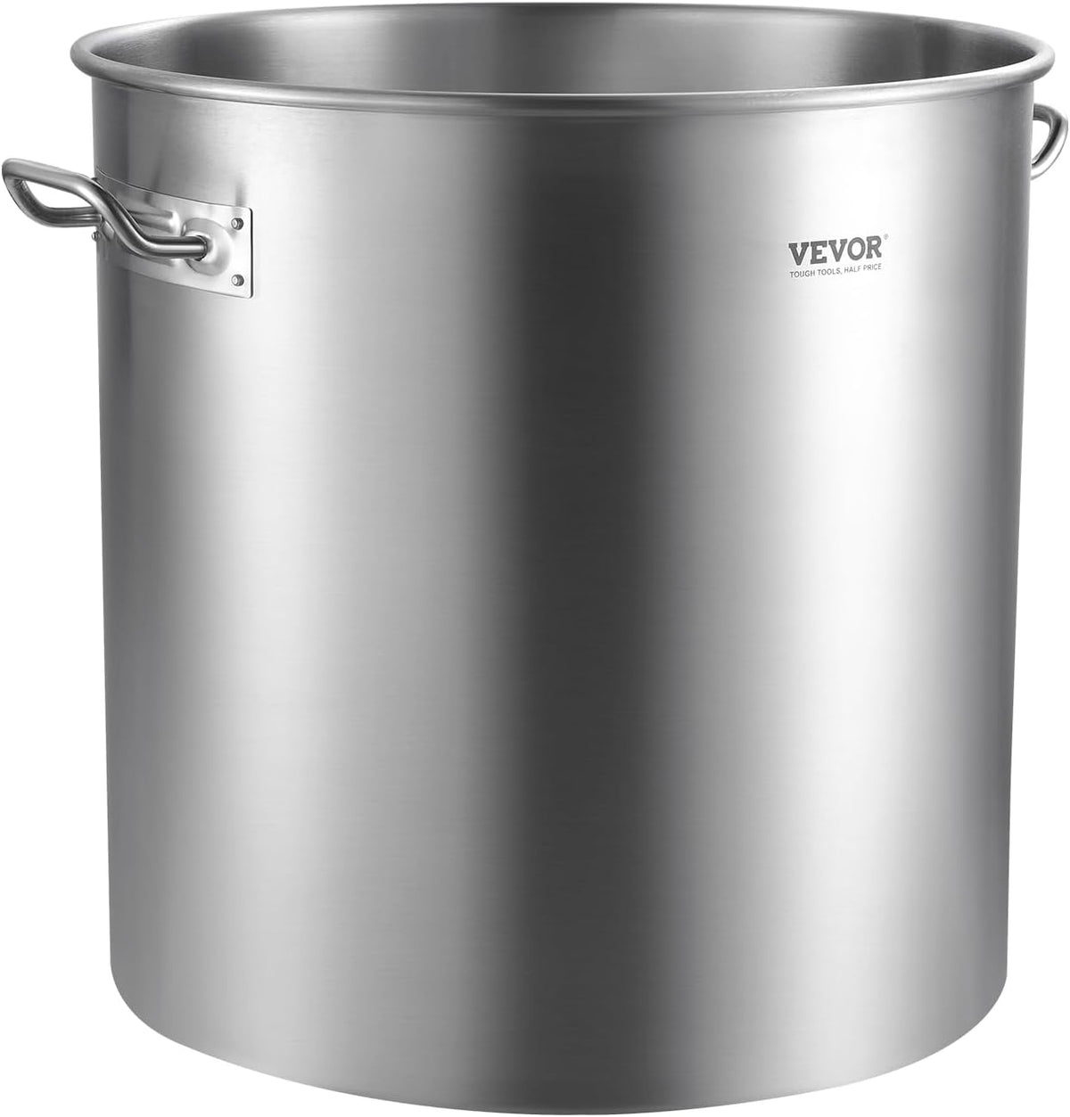 VEVOR Stainless Steel Stockpot, 42 Quart Large Cooking Pots, Cookware Sauce Pot with Strainer, Lid, and Handle, Heavy Duty Commercial Grade Stock Pot, Sanding Treatment, for Large Groups Events Silver