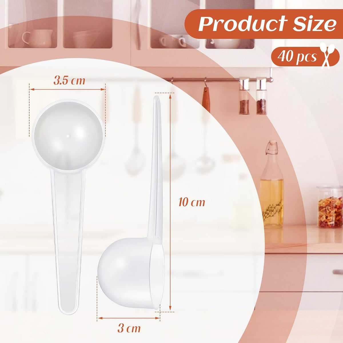 Meanplan Plastic Tablespoons Measuring Spoons, Pink