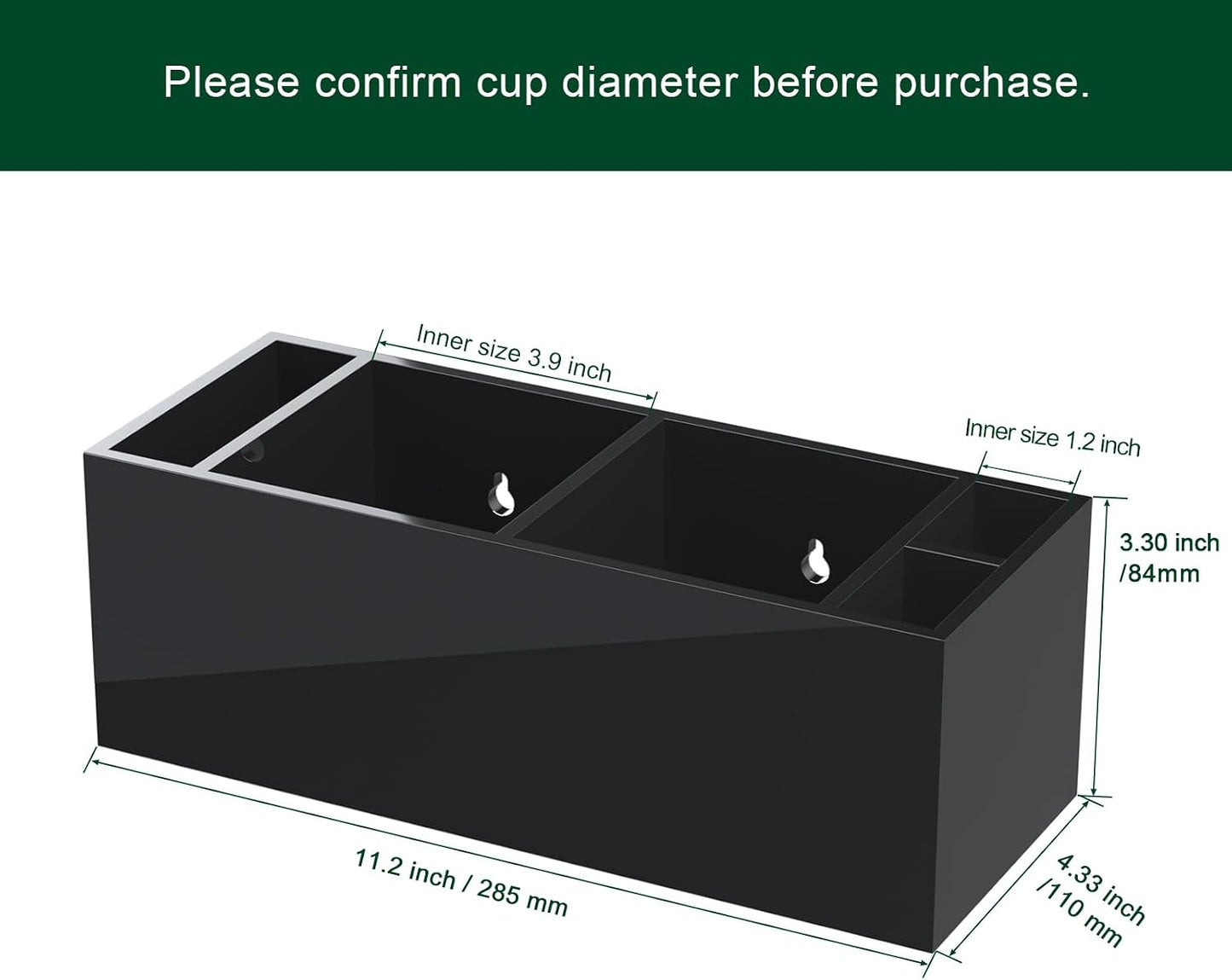 Double Cup Holder with Marker Slot, Party Cup Dispenser Acrylic Cup Organizer Mark Your Cup and Drink Up Caddy Modern Bar Counter Decor, Clear