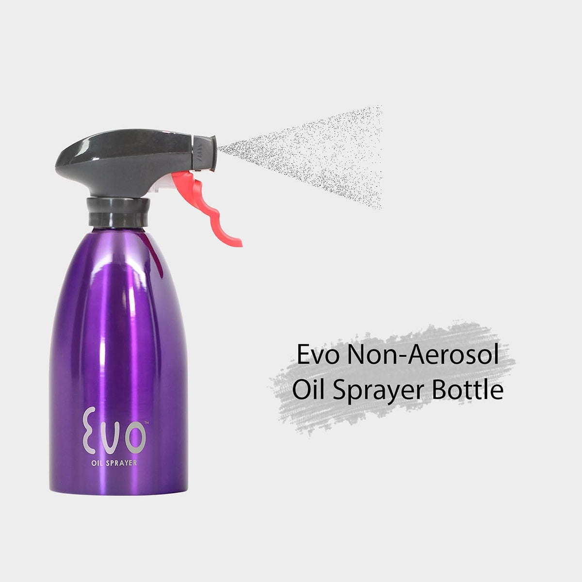 Evo Oil Sprayer 18/8 Stainless Steel, Non-Aerosol for Olive, Cooking Oils, and Vinegars, Silver, 16-Ounce Capacity