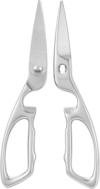 LIVINGO Kitchen Forged Shears Heavy Duty Come Apart Ultra Sharp Multi-function Stainless Steel Scissors Bottle Opener, Nut Cracker 8.5 inch