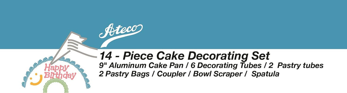 Ateco Cake Decorating Set,Silver