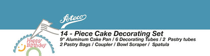 Ateco Cake Decorating Set,Silver