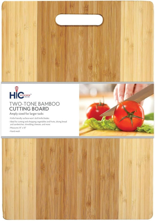 HIC Kitchen Flexible Cutting Board Mat Set, Color-Coded with Icons, Food-Grade Nonporous BPA-Free Plastic, Set of 4