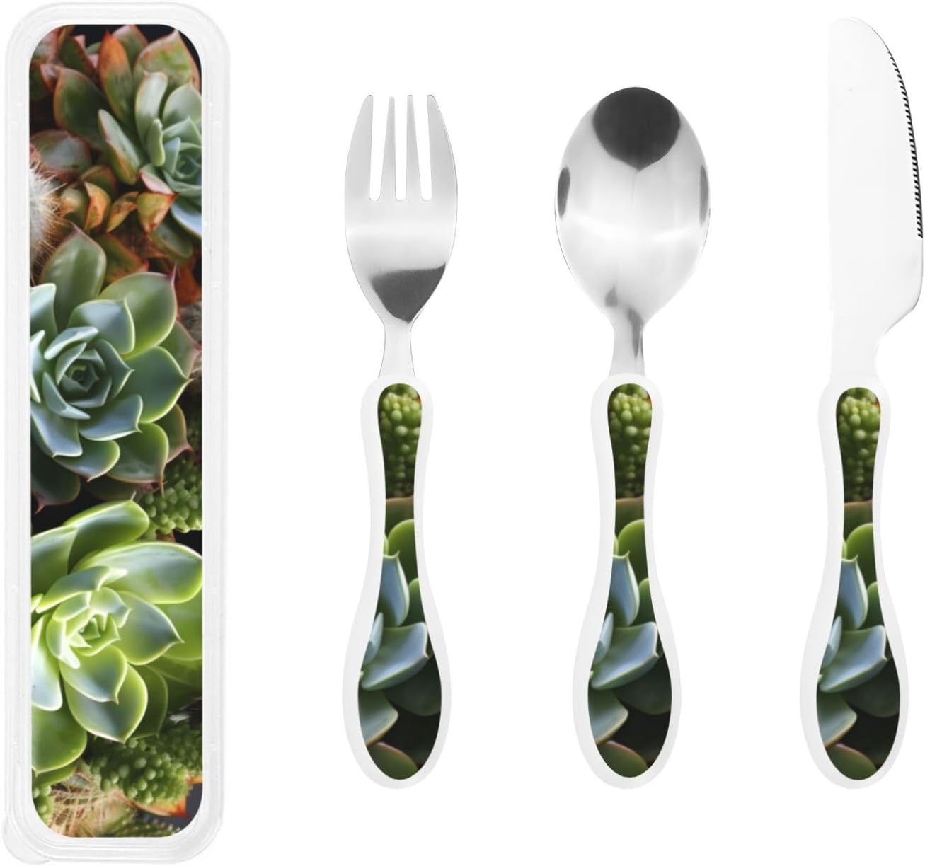 3-Piece Kids Silverware Set With Storage Case, Stainless Steel Reusable Children Safe Knife Spoon Fork Set Animal Cartoon Owls Cute Children Flatware Set For Kids Lunch Box