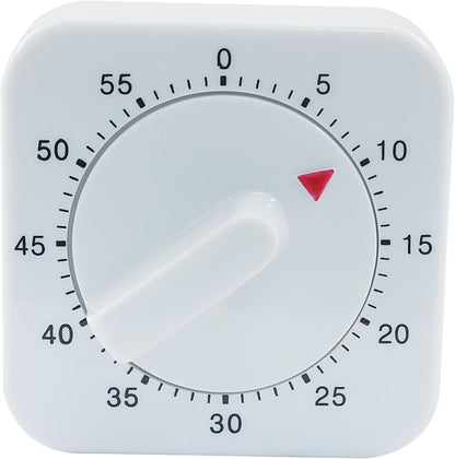 60 Minute Mechanical Kitchen Timer, White