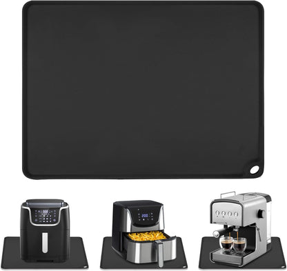 Extra Large Silicone Mat, 31.5x23.6 Inch Heat Resistant Mat for Kitchen Counter, Non Stick Silicone Baking Mat for Dough and Pastry, Thick Silicone placement Countertop Protector, Black countertop mat