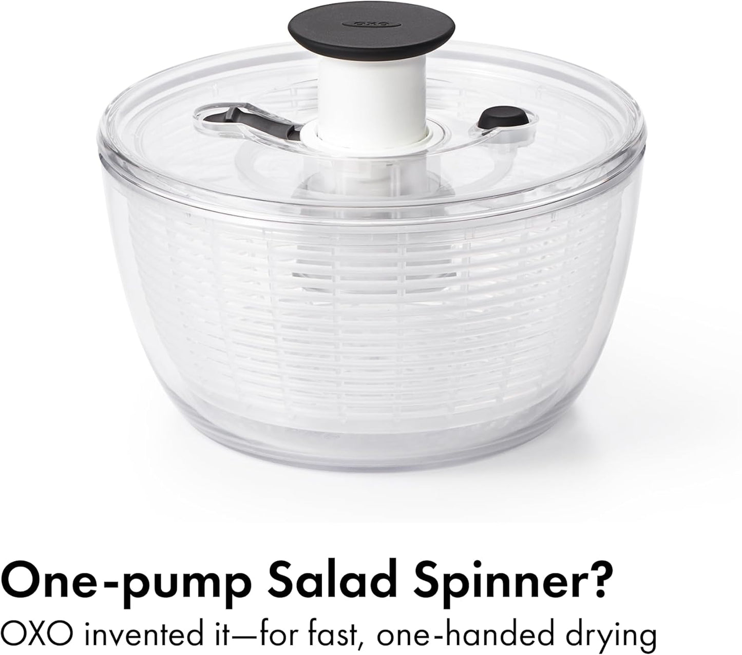 OXO Good Grips Salad Spinner | Lettuce Spinner | Fruit Washer | Fruit Washing Bowl with Strainer | Vegetable Cleaner | Salad Cleaner | Lettuce Washer | 6.22 Quart Capacity