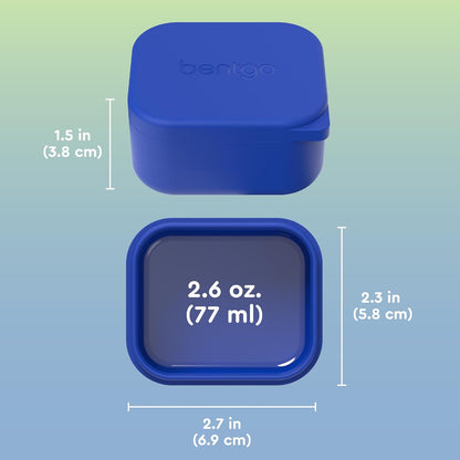 Bentgo Sidekicks 2-Pack Silicone Container Set - Dipping Sauce Cups for Condiments & Small Snacks, Reusable, Durable, & Leak-Proof Liquid Storage, Salad Dressing Container - 2.6 oz (Lavender & Pink)
