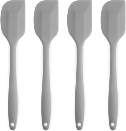 Silicone Spatula 4-piece Set, Heat-Resistant Spatulas, Non-stick Rubber Spatulas with Stainless Steel Core