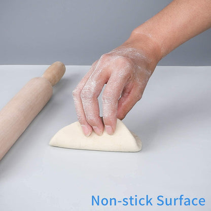 Large Silicone Pastry Baking Mat 19.6x15.7 inch Multipurpose Table Counter Kids Craft Protector Placemat Nonstick and Nonskid (Large), Gray