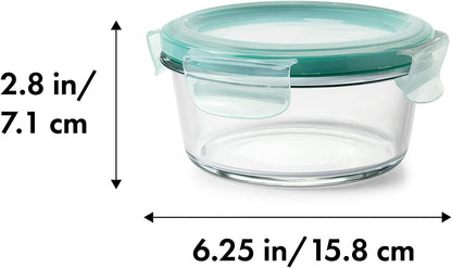 OXO Good Grips 1 Cup Smart Seal Airtight Glass Round Food Storage Container