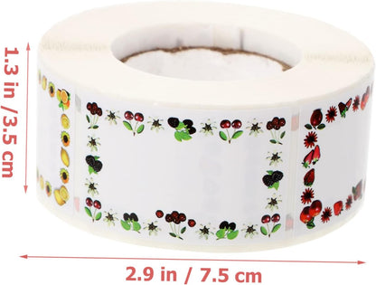 ARTIBETTER Waterproof Fruit Date Stickers 500 Sheets Removable Adhesive Labels for Food Storage Oil Resistant Multi-Function Label Stickers for Home and Office Use